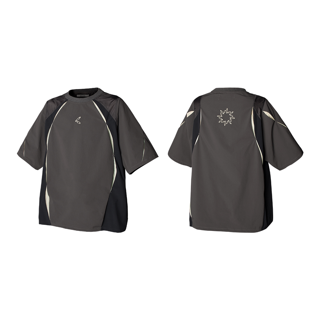 RELABEL Contrasting Color Splicing Cool Feeling Quick Drying Casual Tee