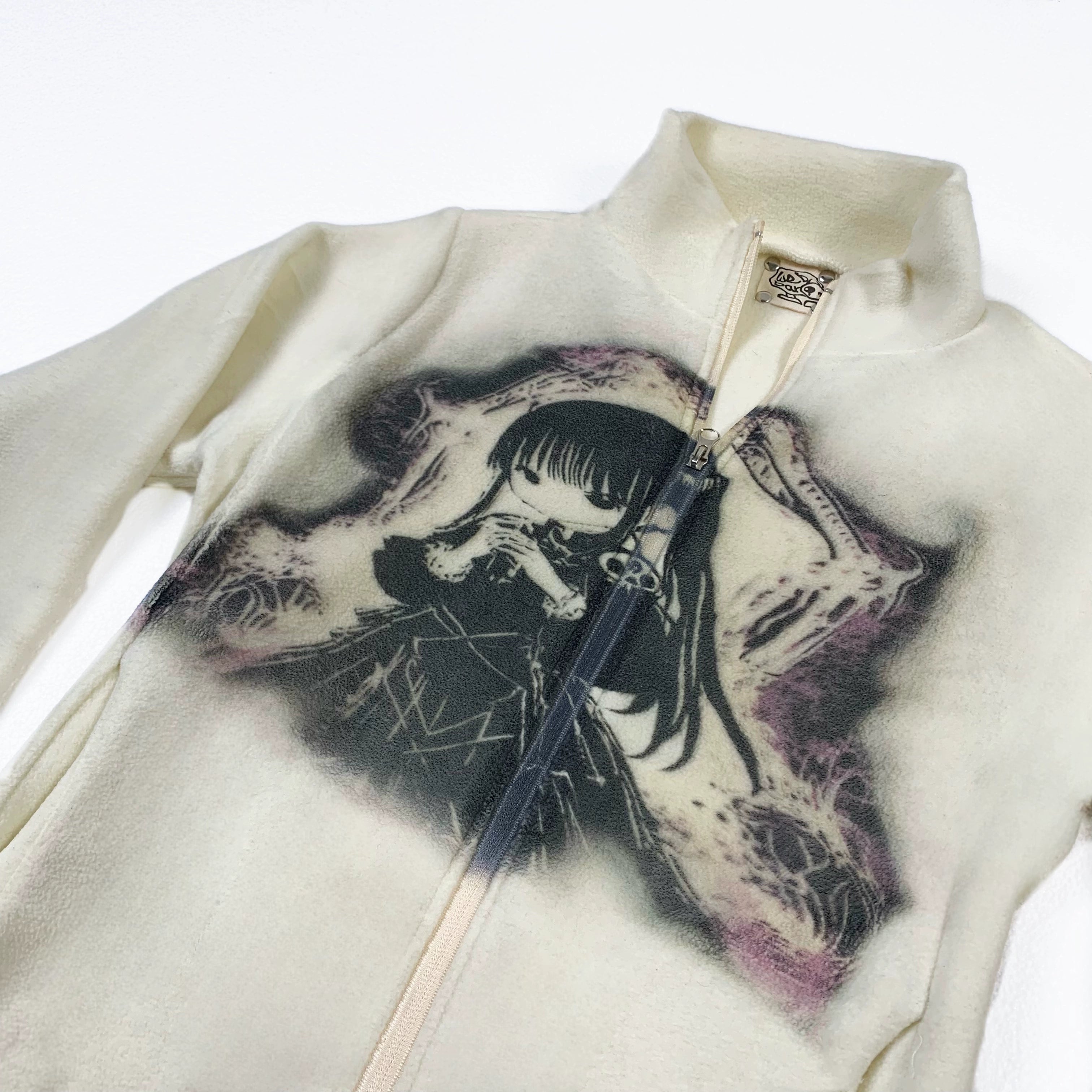 WEBBAR Two-dimensional Slim-fit Emo Atmosphere Zipper Sweater