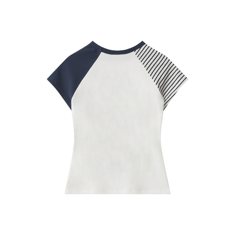 Nariele Letter Print Contrasting Design Tee