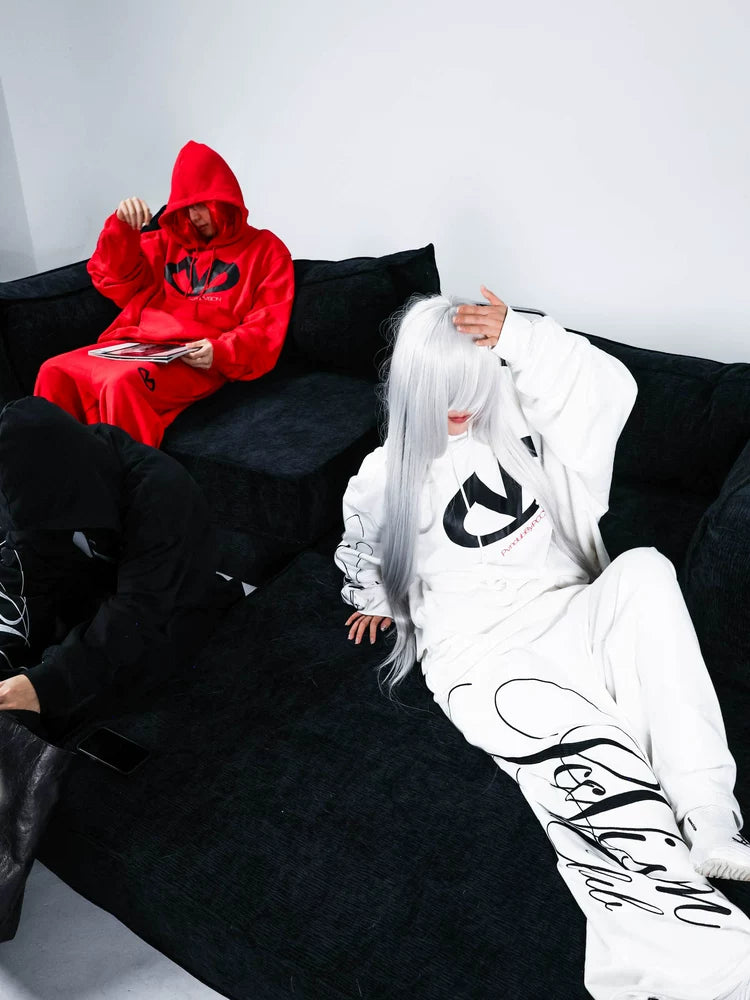 PCCVISION Embroidered Print Sweatpants