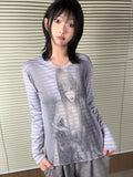 WEBBAR Striped Casual Versatile Long Sleeve