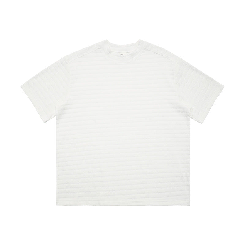 UNF Front Shoulder Slim-fit Crew Neck Knitted Tee