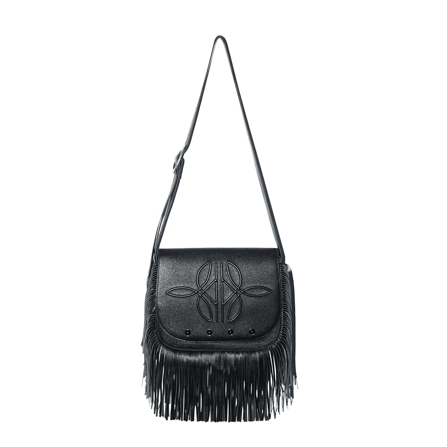 TERRAINCOGNITA Fringed Pearl Crossbody Shoulder Bag