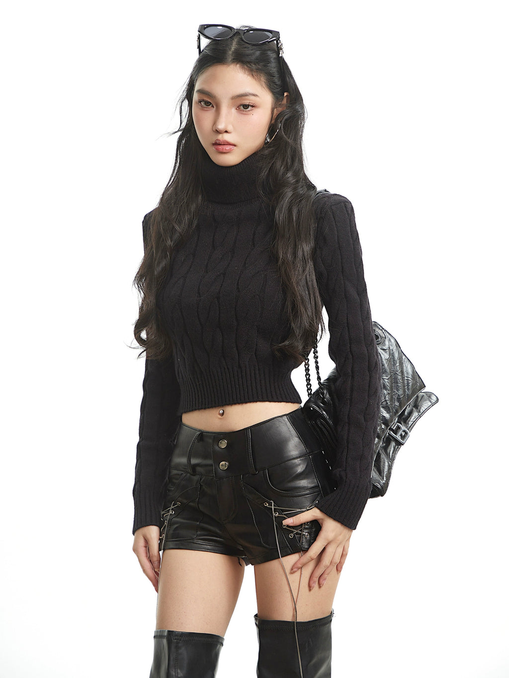 UNCMHISEX Vintage Twist Slim-Fit Sweater