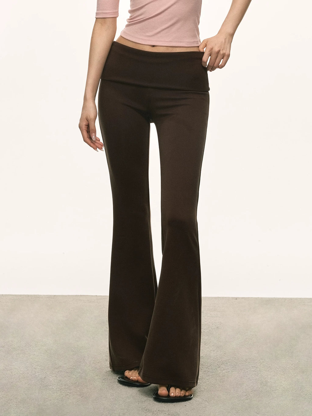Anna Aneae Vintage Micro-pull Casual Pants