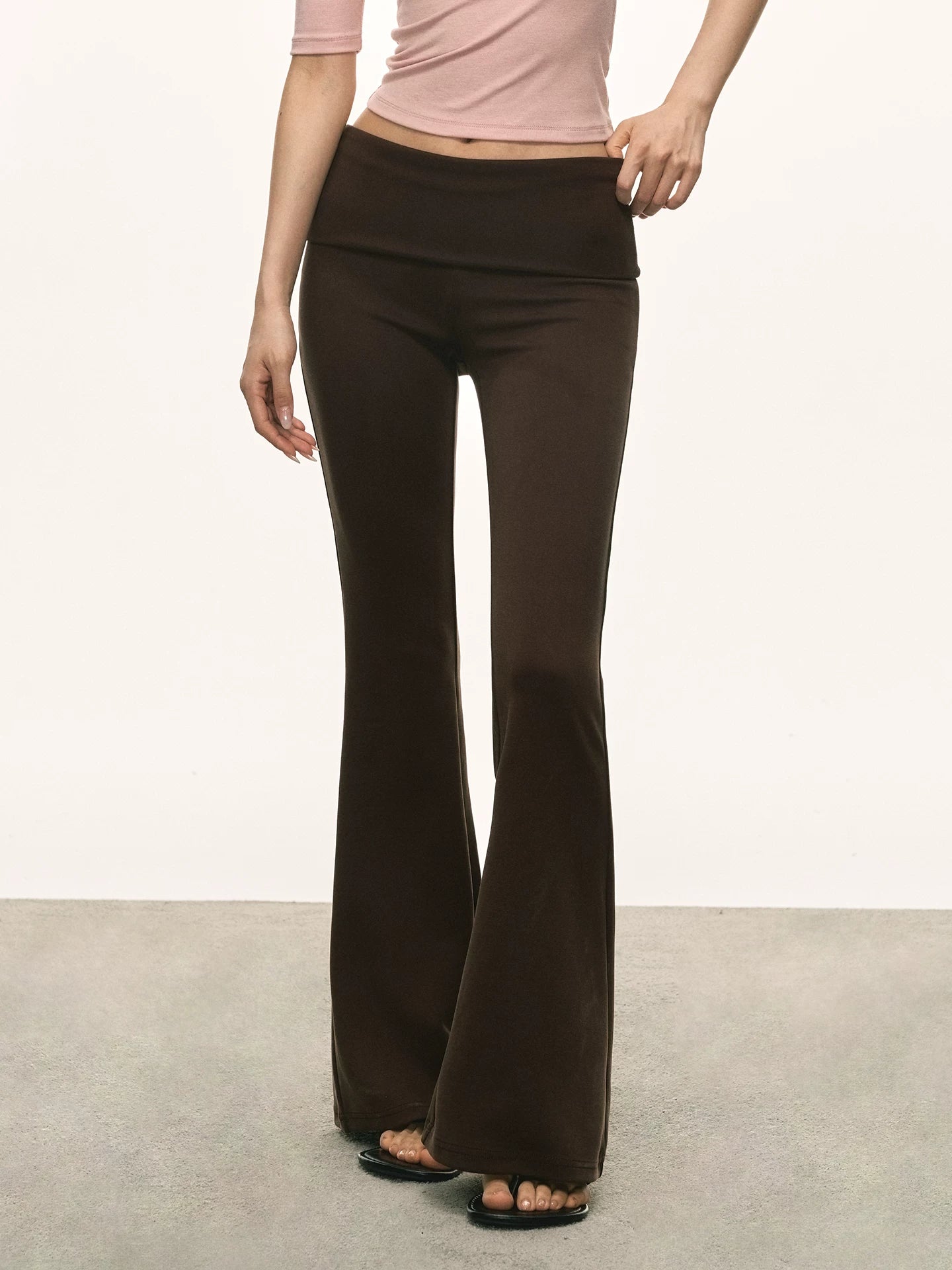 Anna Aneae Vintage Micro-pull Casual Pants