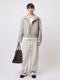 Stay the Night Vintage Striped Shoulder Fit Harrington Stand-Up Jacket