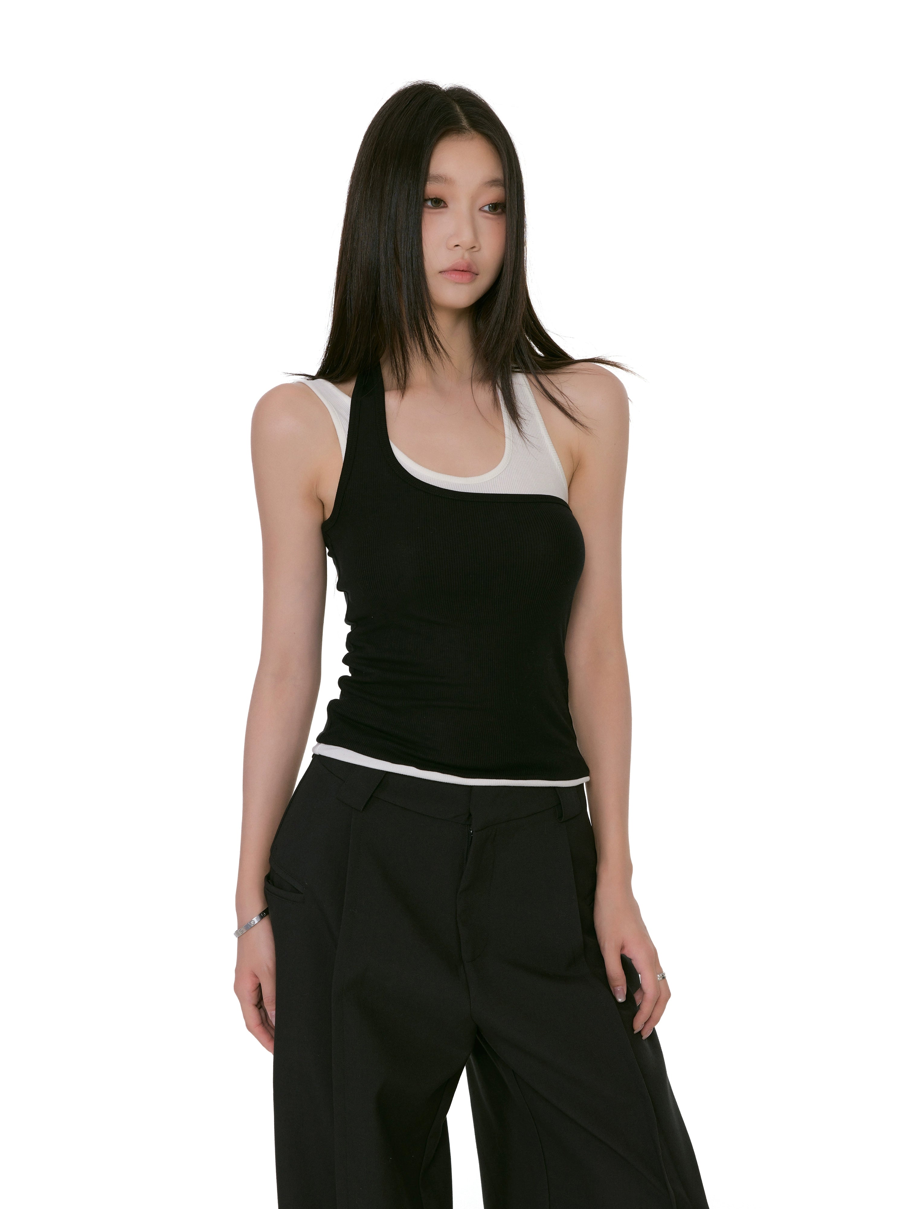 WITHMIN Slim Fit Neck Sling Vest