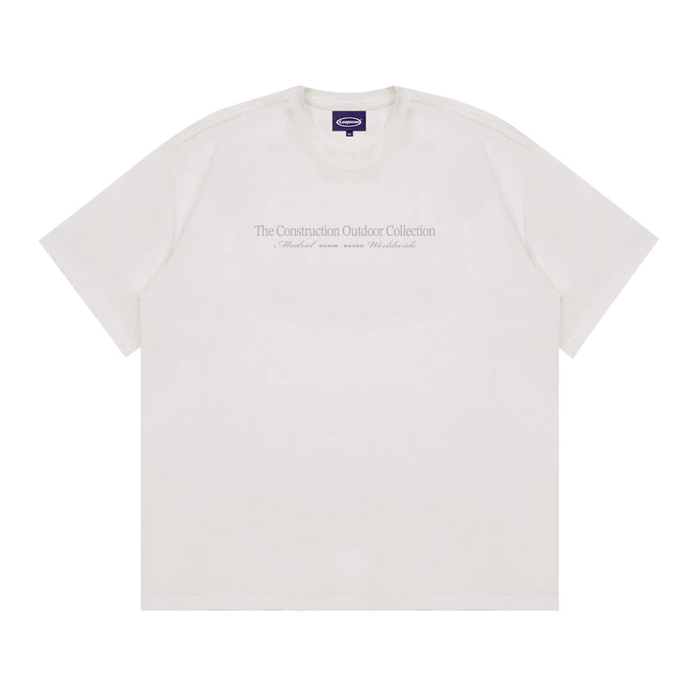 Loopsoon Front and Rear Multi-line Alphabet Printed Tee