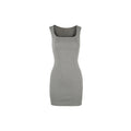 Jim Kennet Square Neck Sleeveless Slim Fit Elastic Hip Wrap Dress