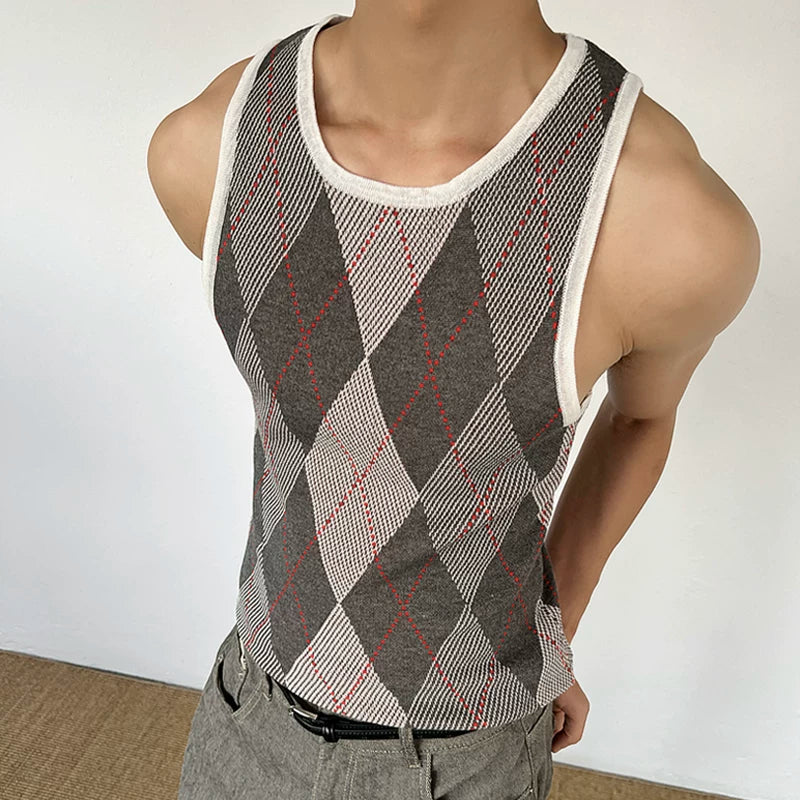 Chein Niche Premium Rhombus Woolen Vest
