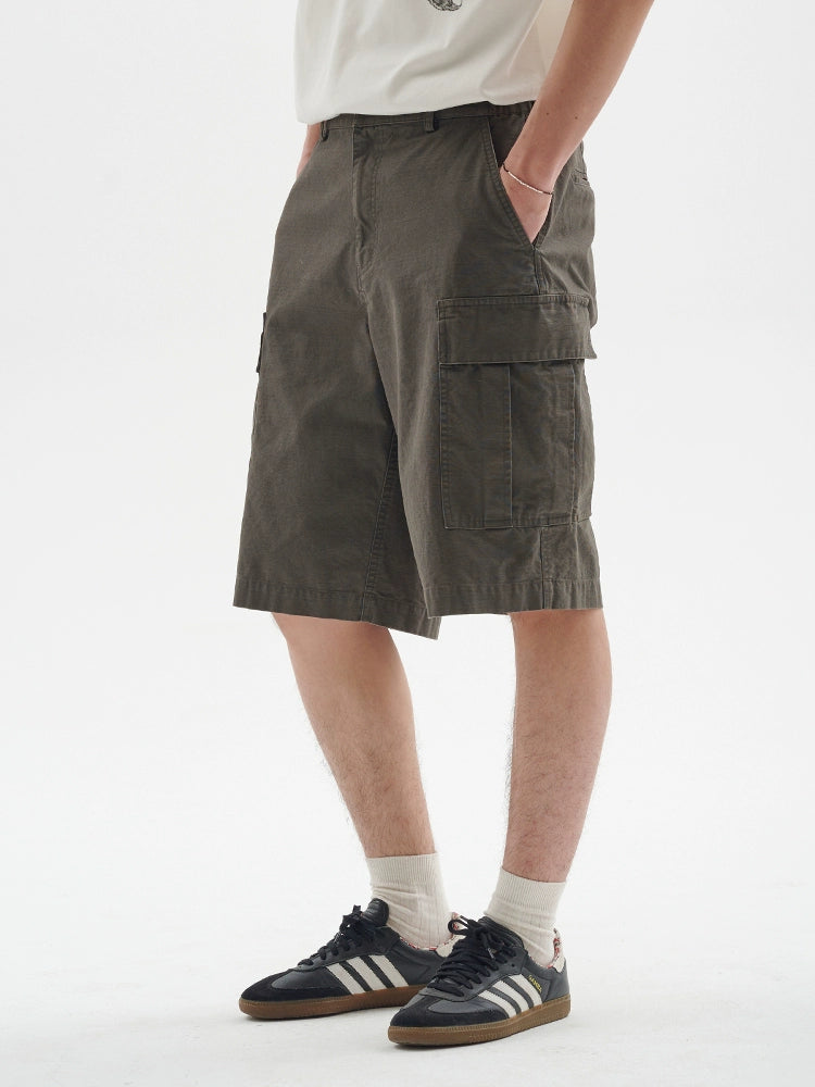 BUTTBILL Loose Casual Tooling Five-point Pants