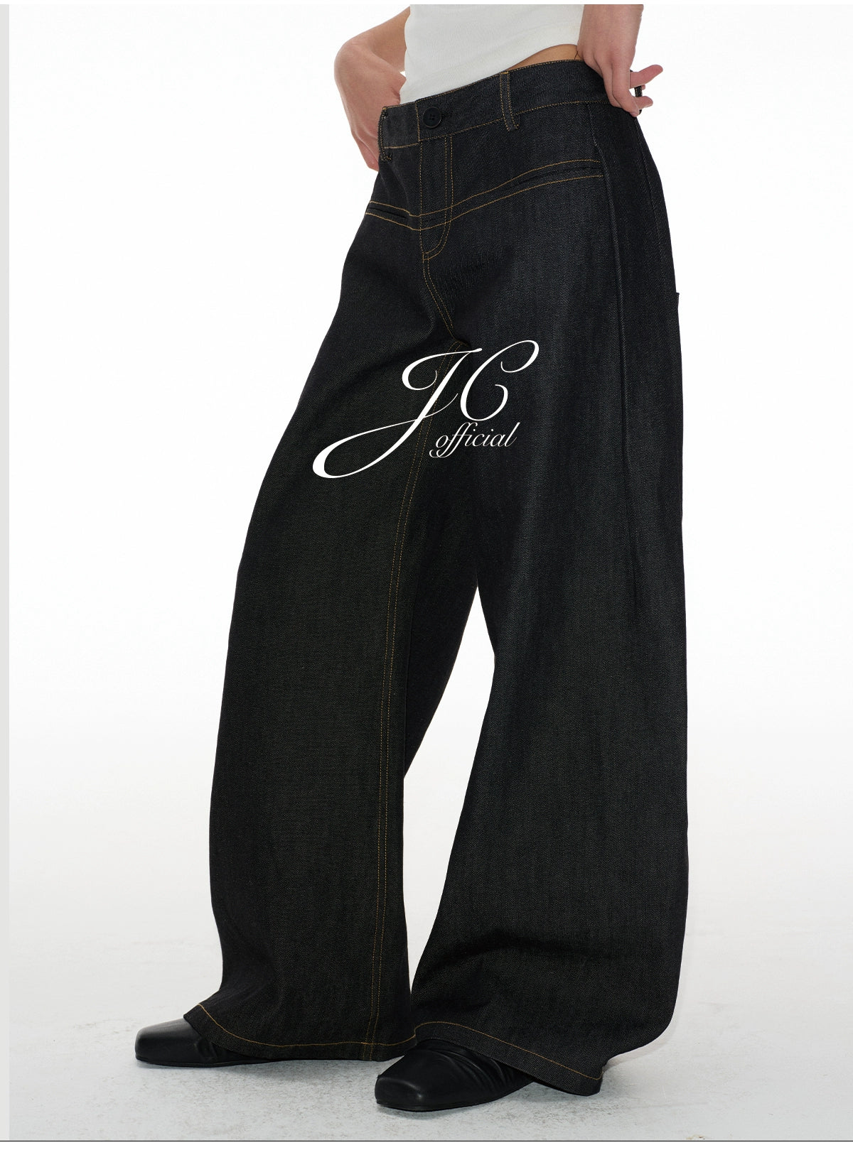JCAESAR I-pleated Low-rise Scimitar Pants