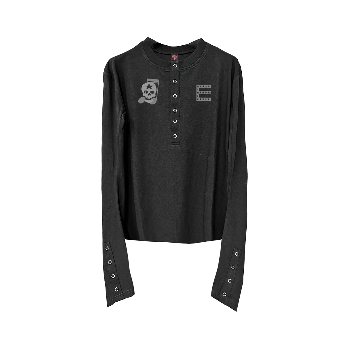 DETW Diablo Skull Henry Collar Scimitar Long Sleeve
