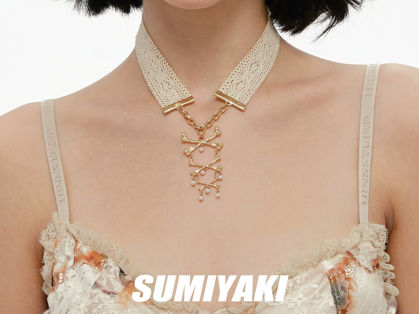 SUMIYAKI Lace Retro Style Necklace