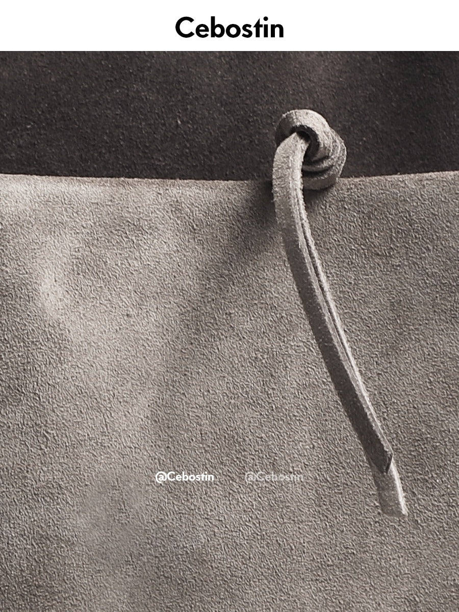 Cebostin Frosted Cowhide Versatile Underarm Bag