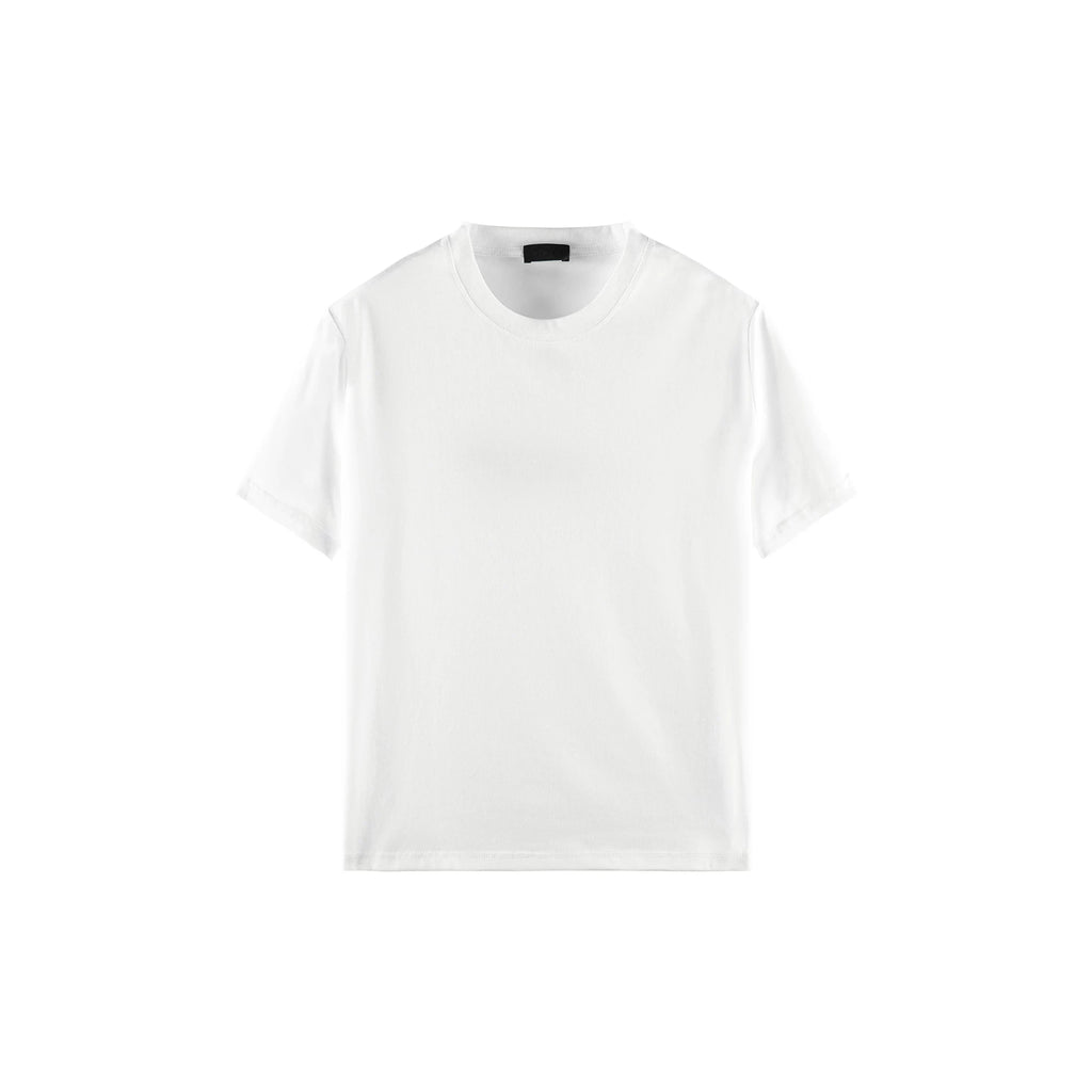 PLUS NO LOGO Simple and Versatile Front Shoulder Casual Tee