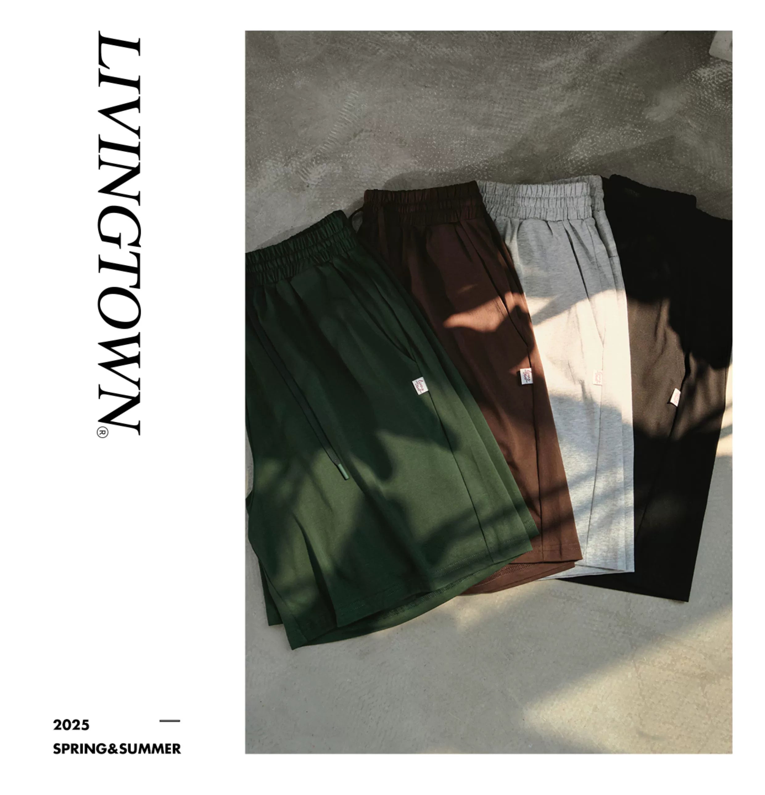 LIVINGTOWN Elastic Drawstring Waist Quick-drying Versatile Shorts