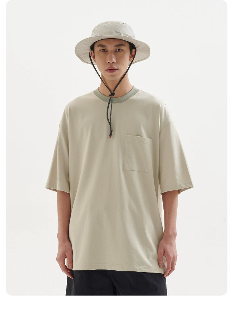 BUTTBILL Cotton Double Yarn Weave Tee
