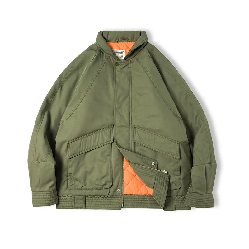 Madden Vintage Thickened Bomber Army Cotton Jacket