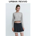 URBAN REVIVO Fun Pattern Crew Neck Long Sleeve