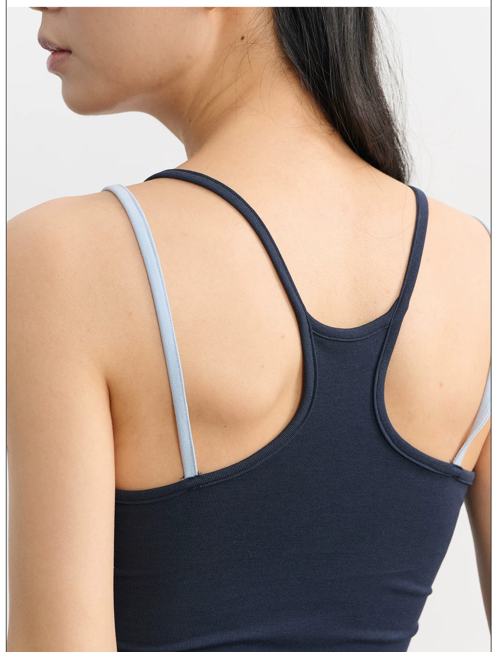LINY LIBERTY Fake Two-piece Contrasting Sling Vest