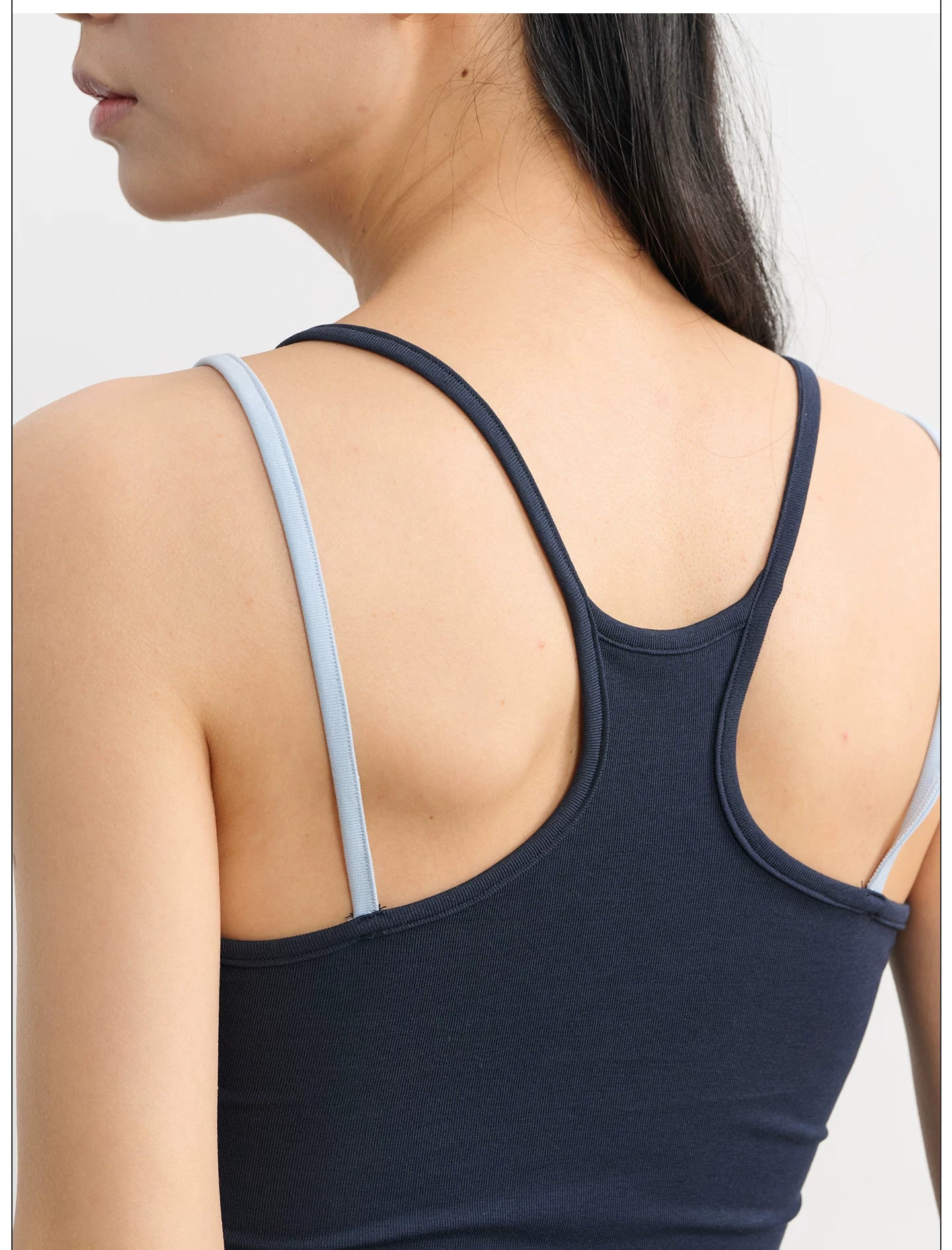 LINY LIBERTY Fake Two-piece Contrasting Sling Vest