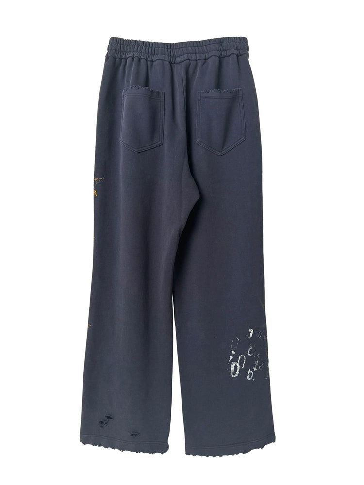 Human Star Print Loose Casual Trousers