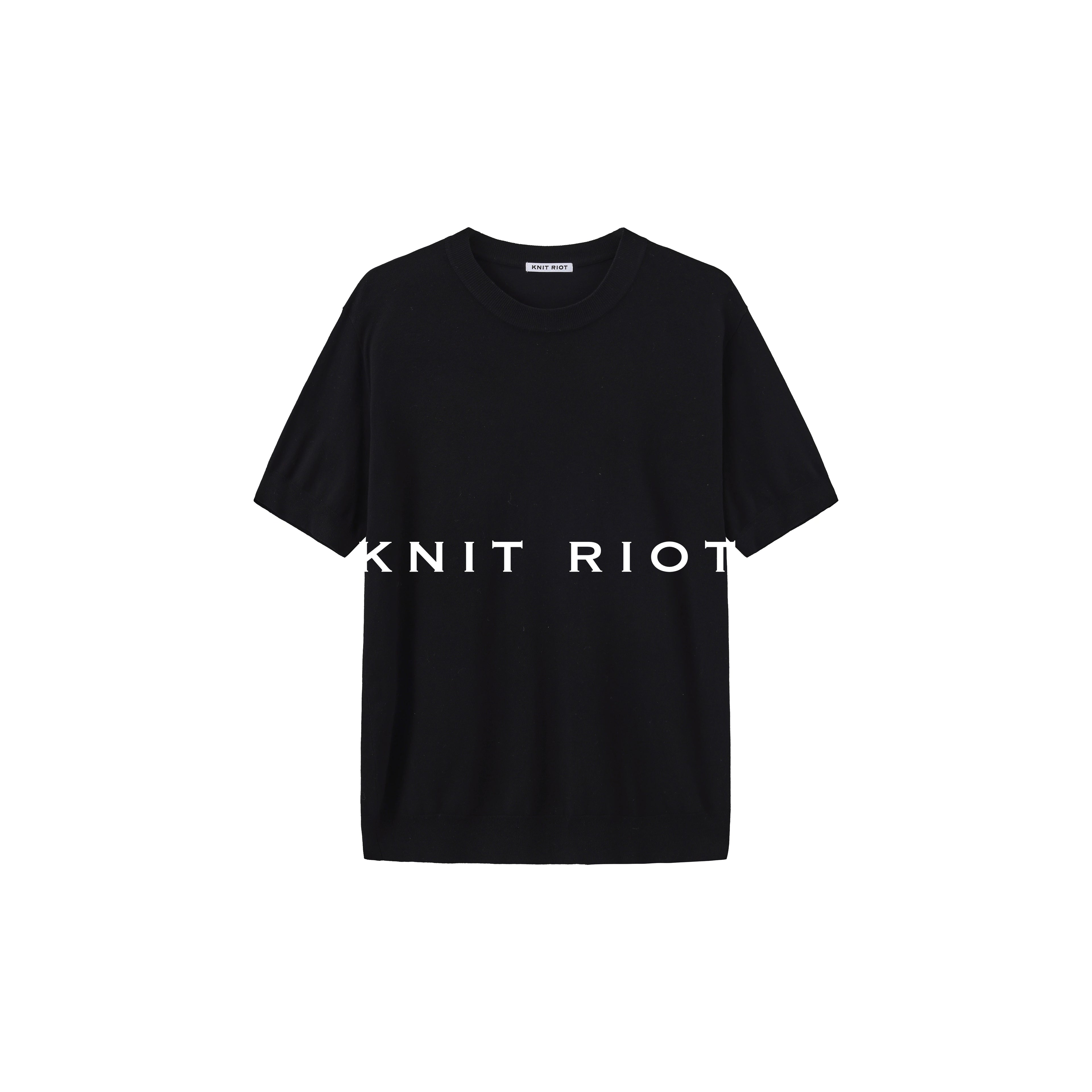 KNITRIOT Crew Neck Skin-friendly Breathable Knitted Sweater Tee