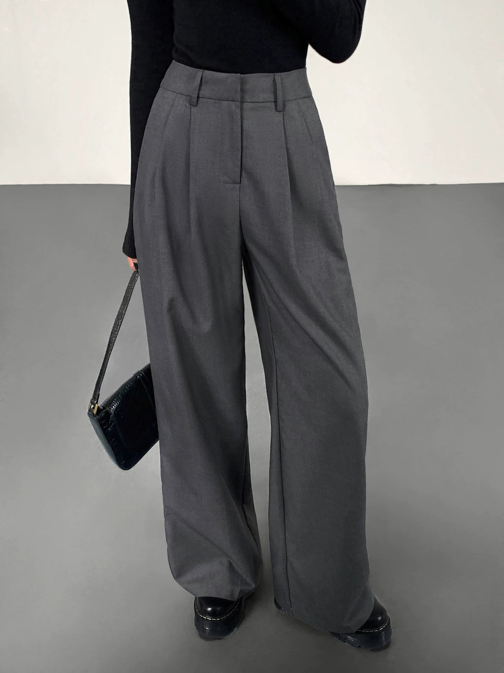Ousph High Waist Loose Versatile Mopping Casual Pants