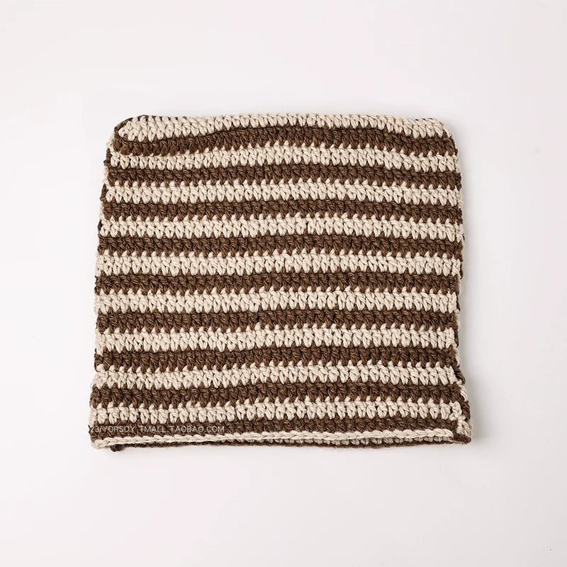 YORSOY Knitted Striped Wool Hat