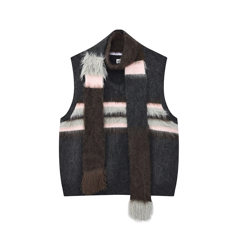 LIMPIDOCULUS Scarf Sweater Vest Vest