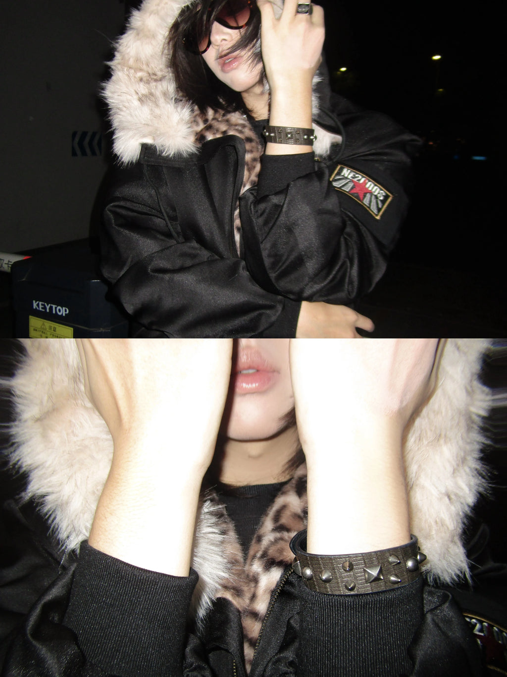 Imdelusion Punk Rock Rivet Leather Waxed Lambskin Bracelet Accessories