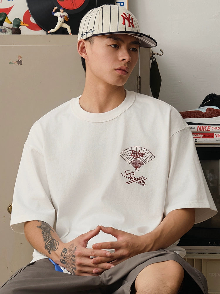 Battles Vintage Loose Casual Crew Neck Tee