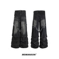NUndeFineD Rough-trimmed Wide-leg Jeans