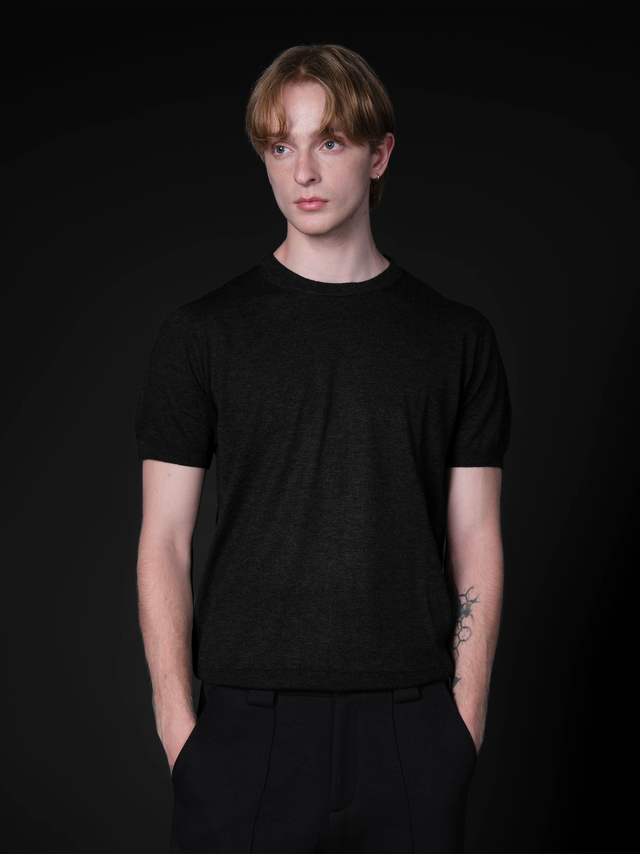 Set for life Slim fit wool-blend crew neck T-shirt