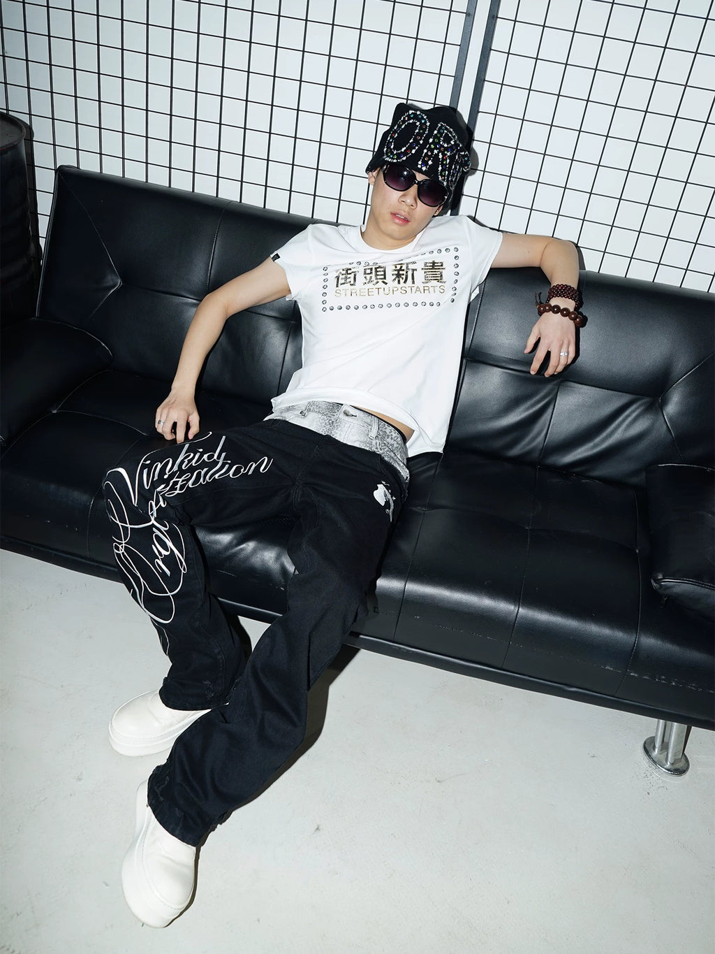 VINKID Vintage Niche Hip Hop Versatile Tee