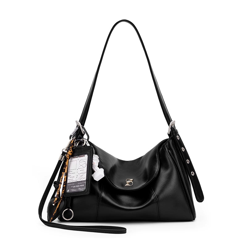 SmoSmos Suede Leather Crossbody Underarm Bag