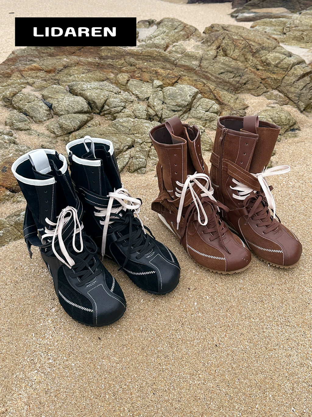 Lidaren Produced Leather British Sport Platform Western Cowboy Boots