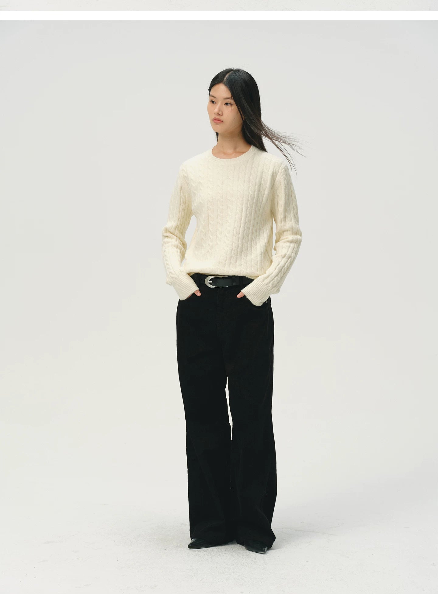 No Logo Casualknitting Crew Neck Sweater