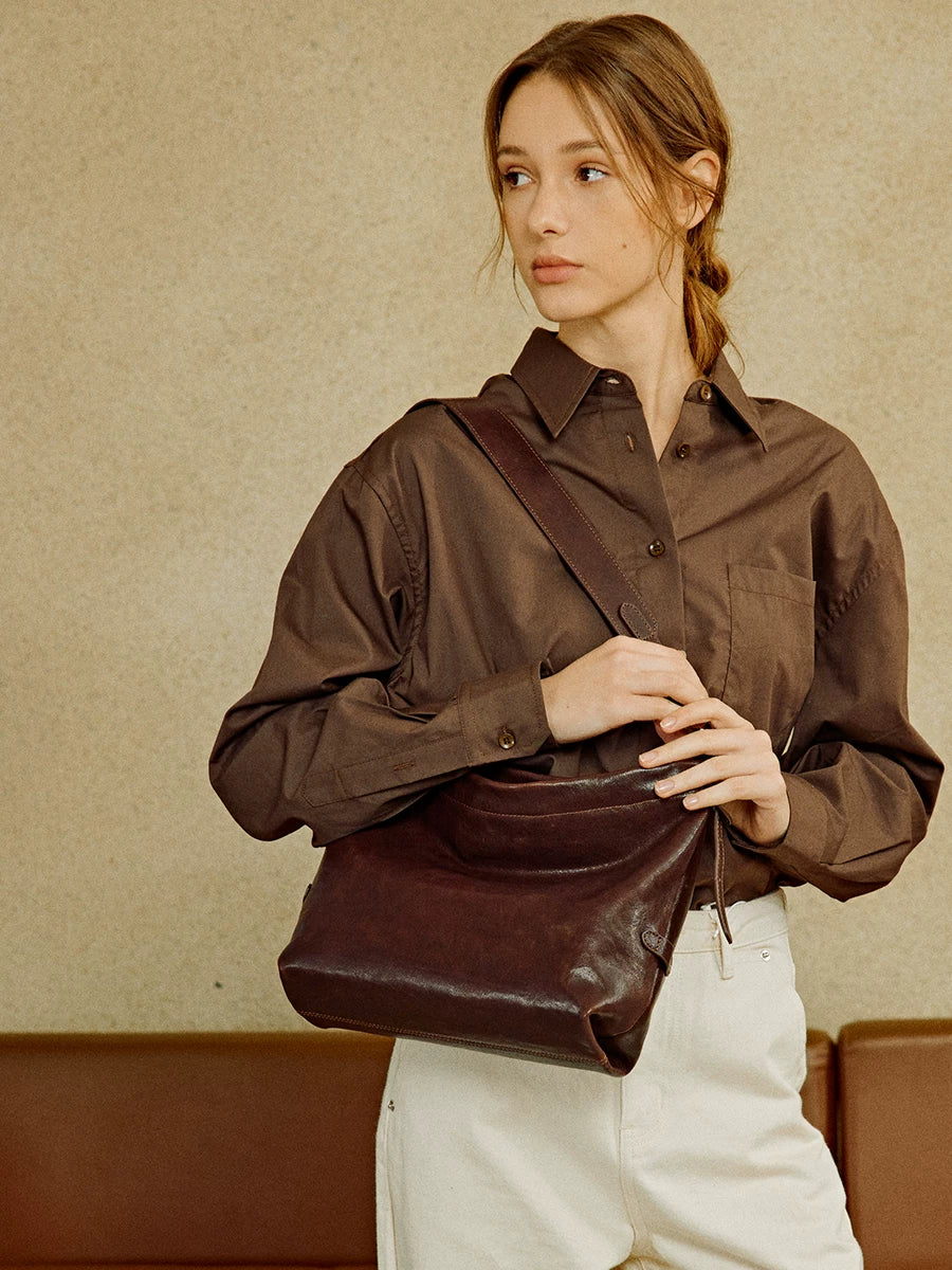 Avalea Cowhide Large Capacity Tote Bag