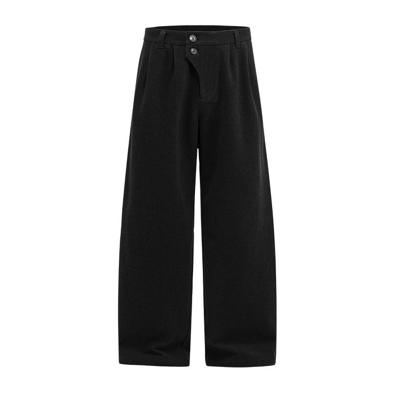 Inflation Double-Breasted Loose Versatile Wide Leg Pants