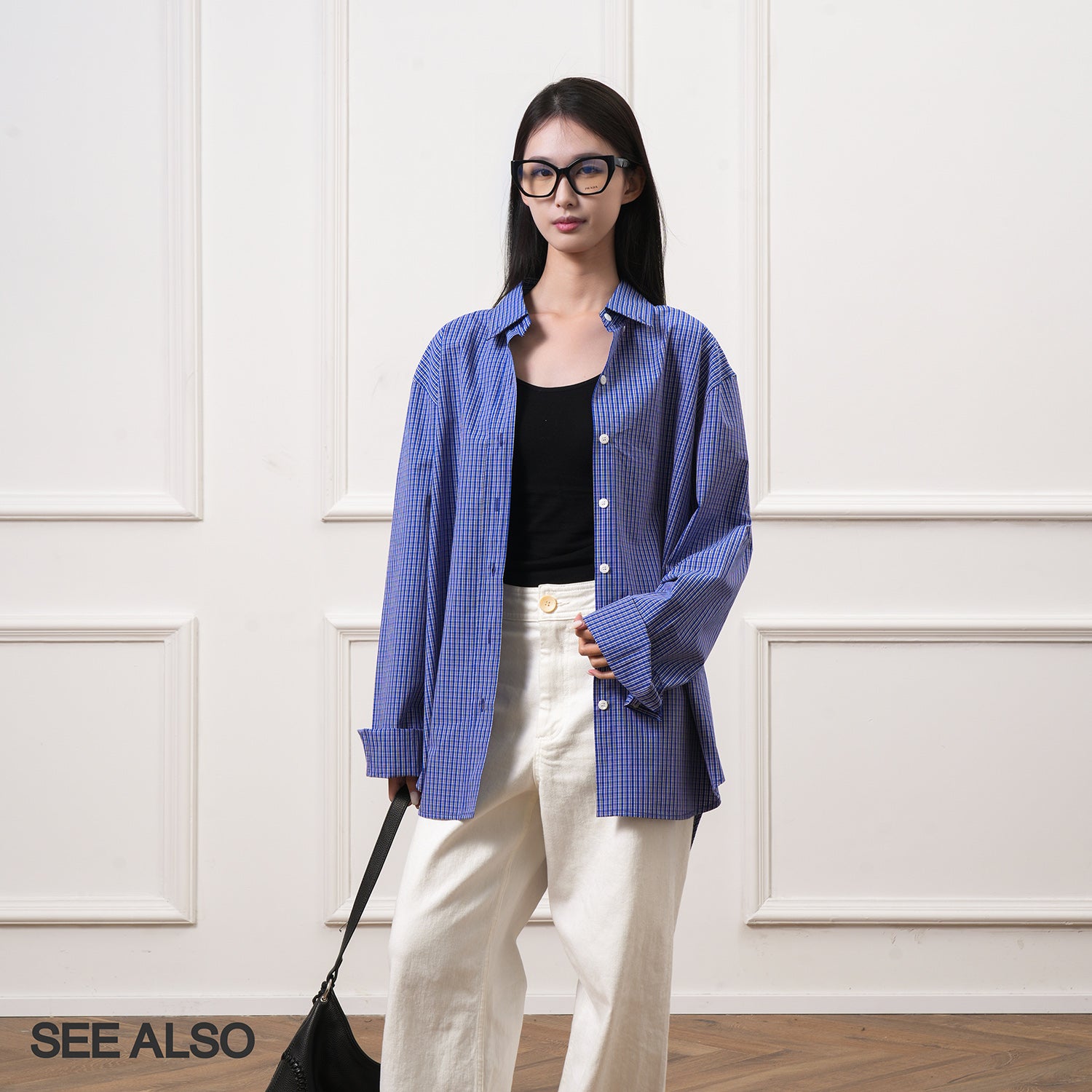 SEE ALSO Vintage Lazy Slack Autumn and Winter Loose Plaid Interior Long Sleeve Versatile Casual Shirt SA003