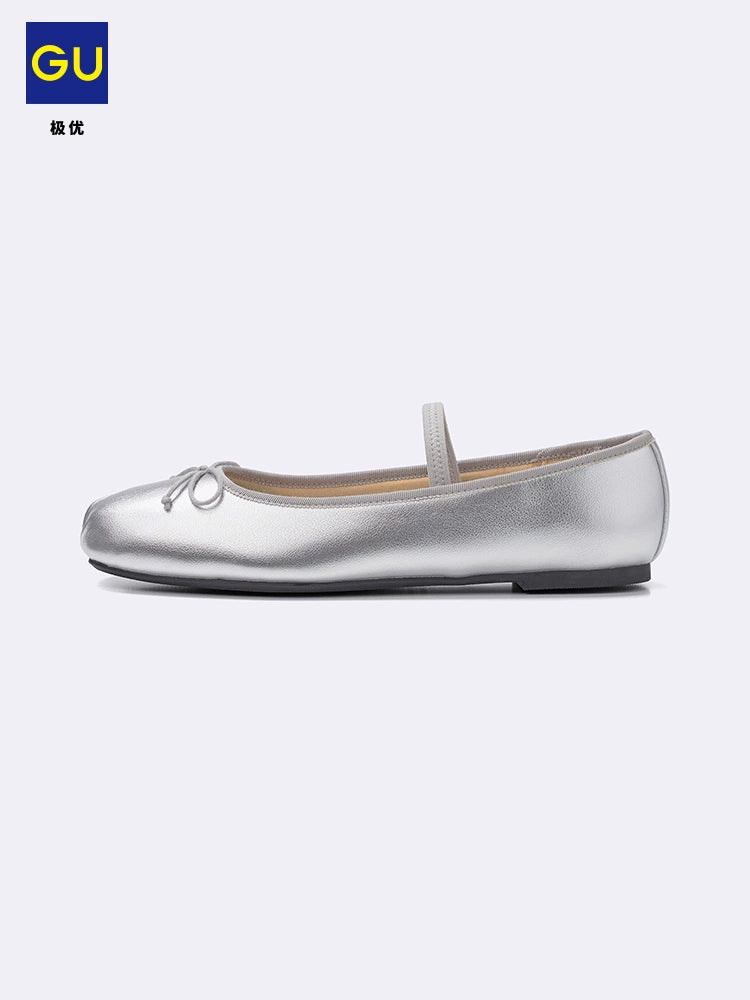 GU Strap Flat Heel Ballet Shoes