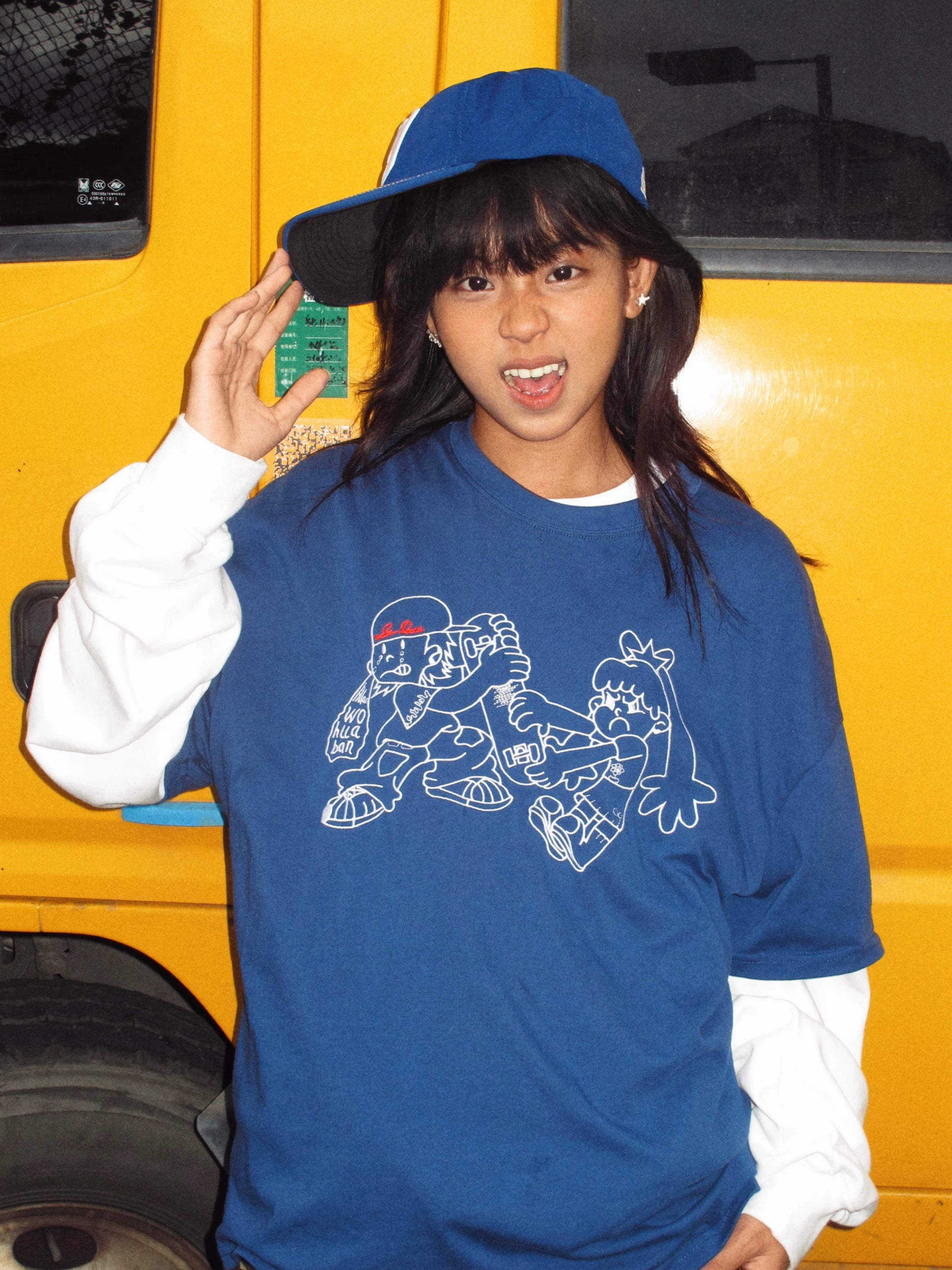 GameOne Cartoon Embroidery Character Casual Tee