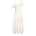 Wildberry Waist Slanted Shoulder Dress
