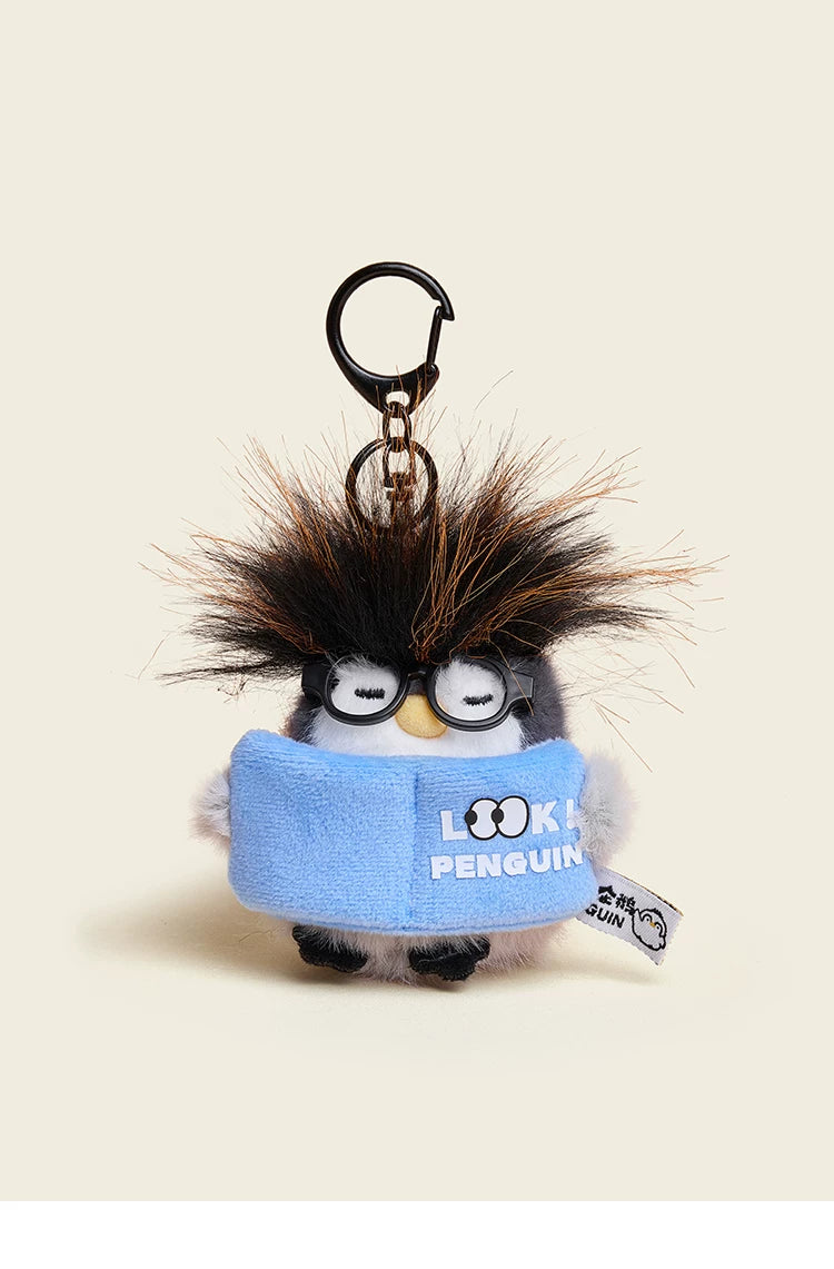 HAVEROSE Straight-A Student Penguin Bag Keychain Plush Pendant