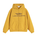 Loopsoon Chest Vintage Printed Zip Cardigan Sweater