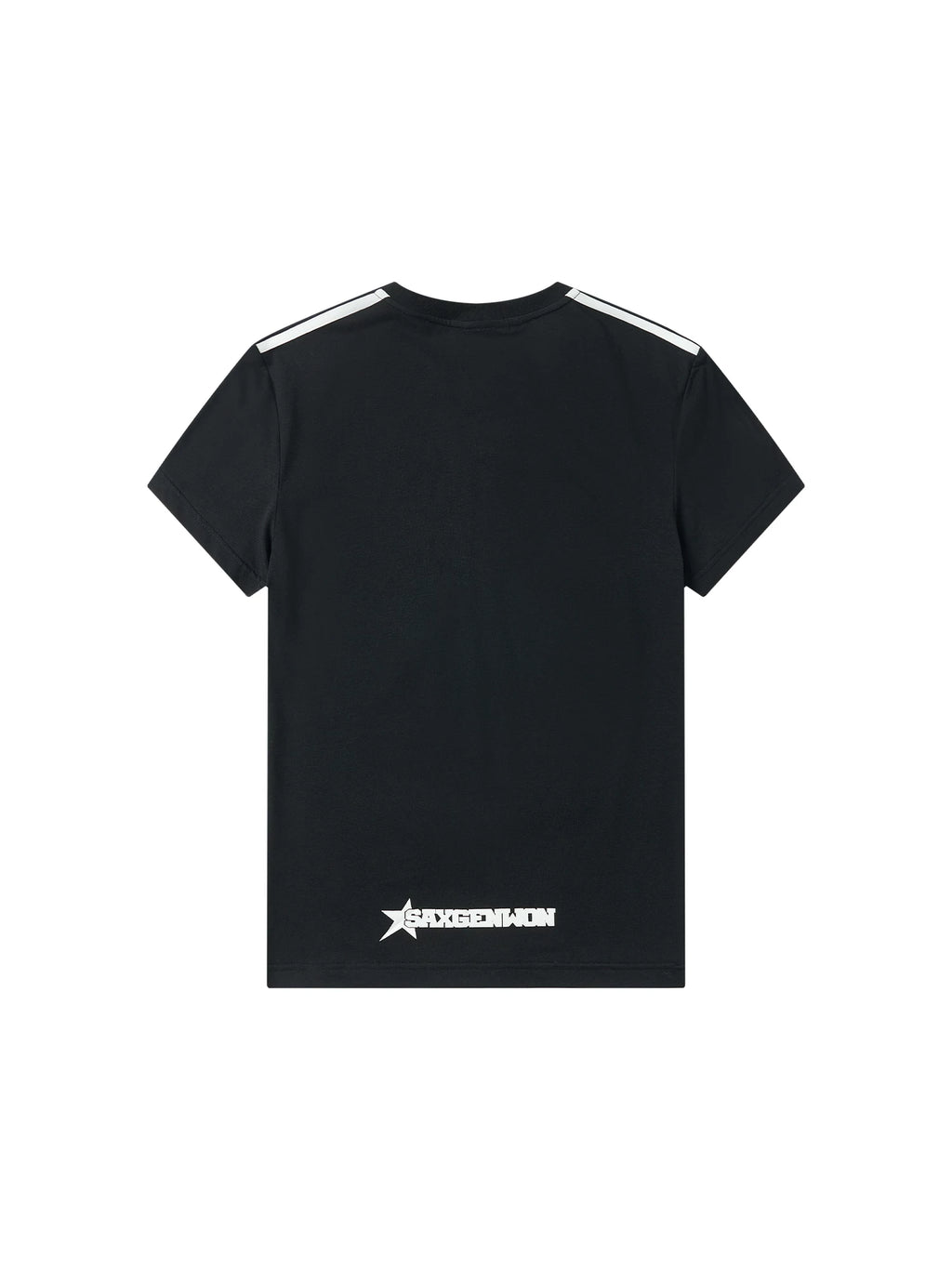 SAXGENWON Slim-fit Striped Crew Neck Tee
