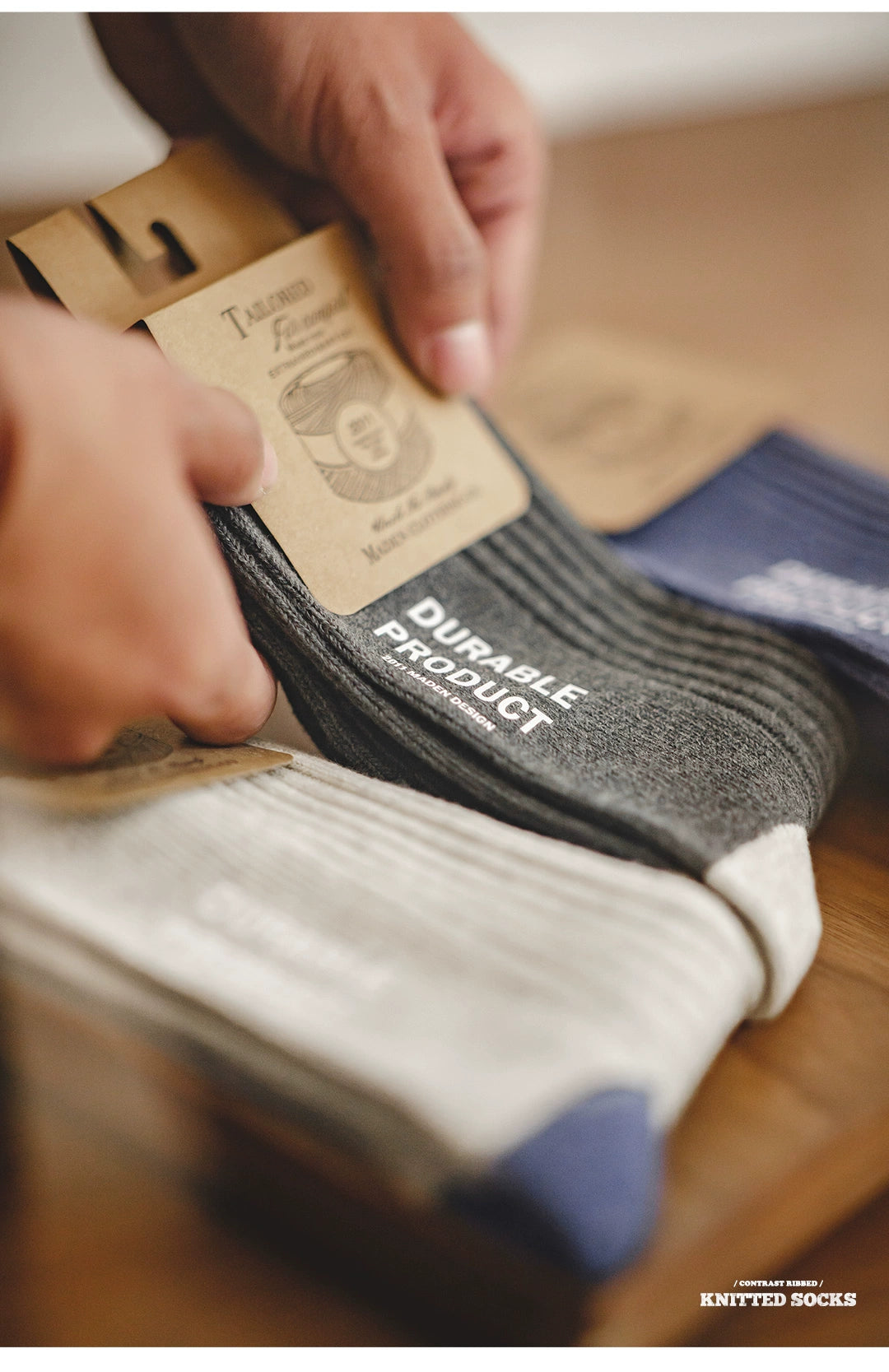 Madden flower yarn knitted medium tube socks t